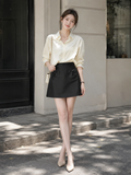  Váy mini chữ A túi nơ 
