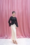  Áo kiểu lụa bóng lai bèo 