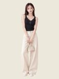  Áo tanktop phối viền ren và nơ 