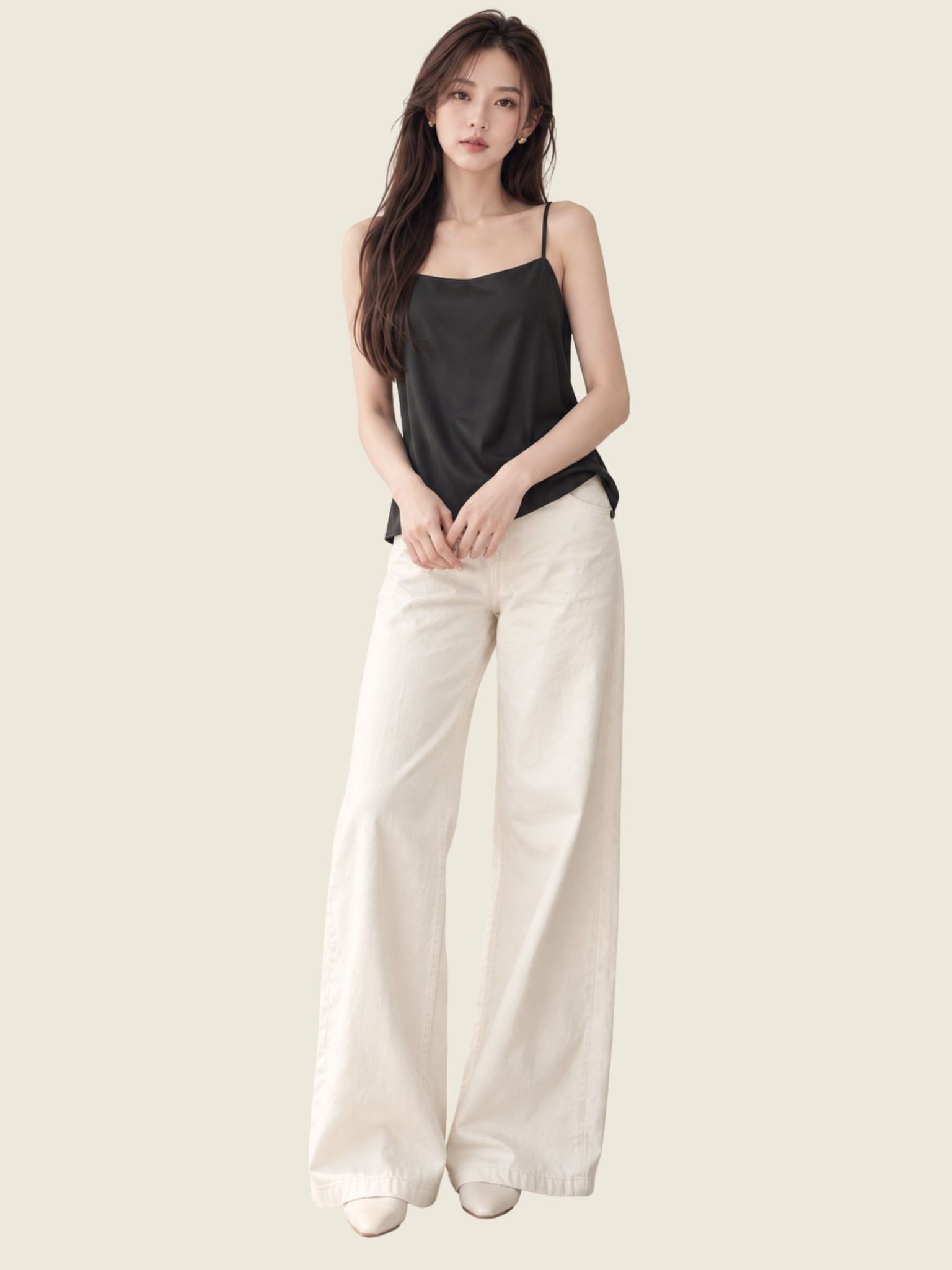  Áo 2 dây lụa dáng suông 