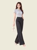  Quần ống suông có lưng kèm diễu ly thân trước 