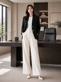  Áo blazer dáng suông tay dài 