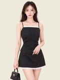  Áo hai dây cổ vuông phối ren cột nơ sau cổ 