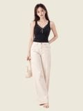  Áo tanktop phối viền ren và nơ 