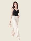  Áo tanktop phối viền ren và nơ 