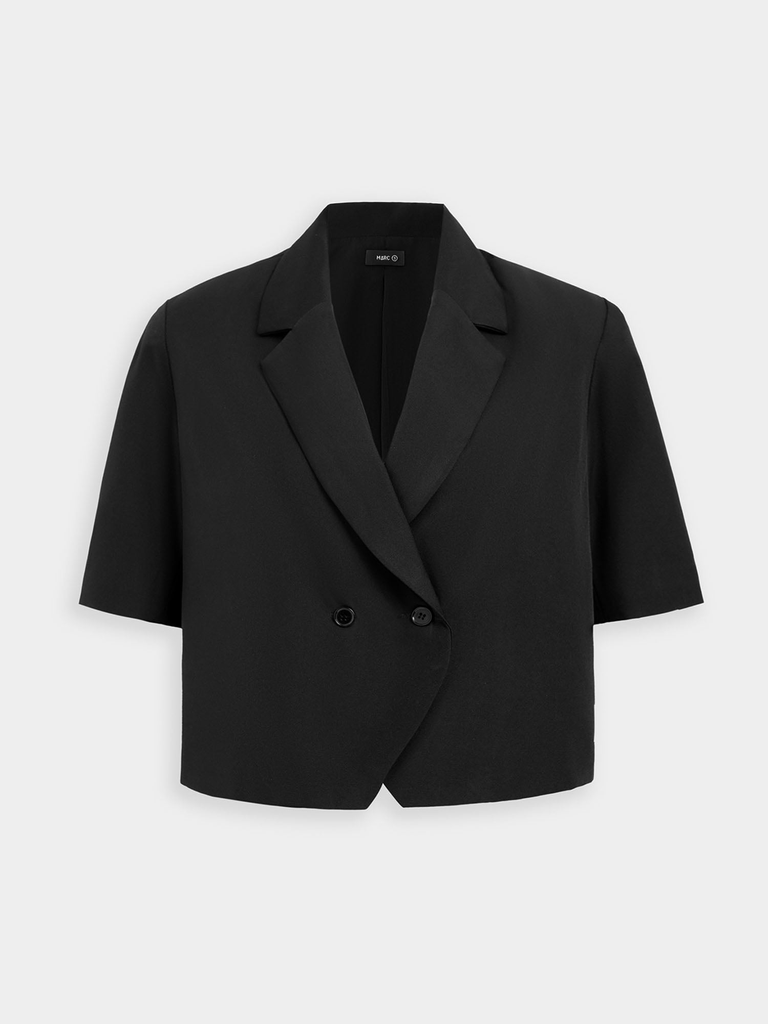 Áo blazer dáng crop tay ngắn cài nút