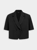  Áo blazer dáng crop tay ngắn cài nút 