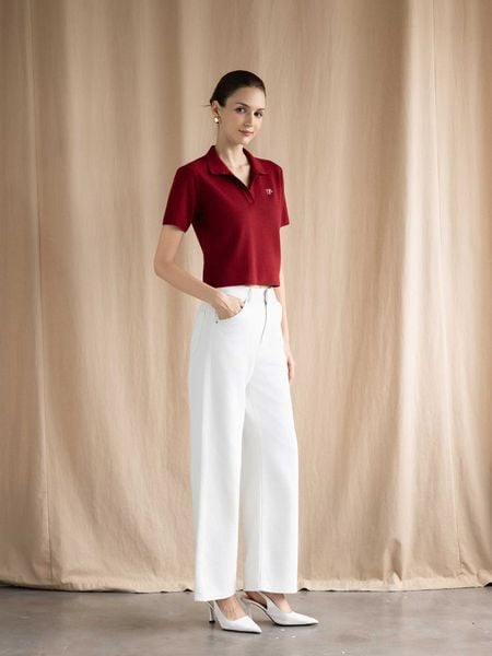  Áo cổ V dệt kim 