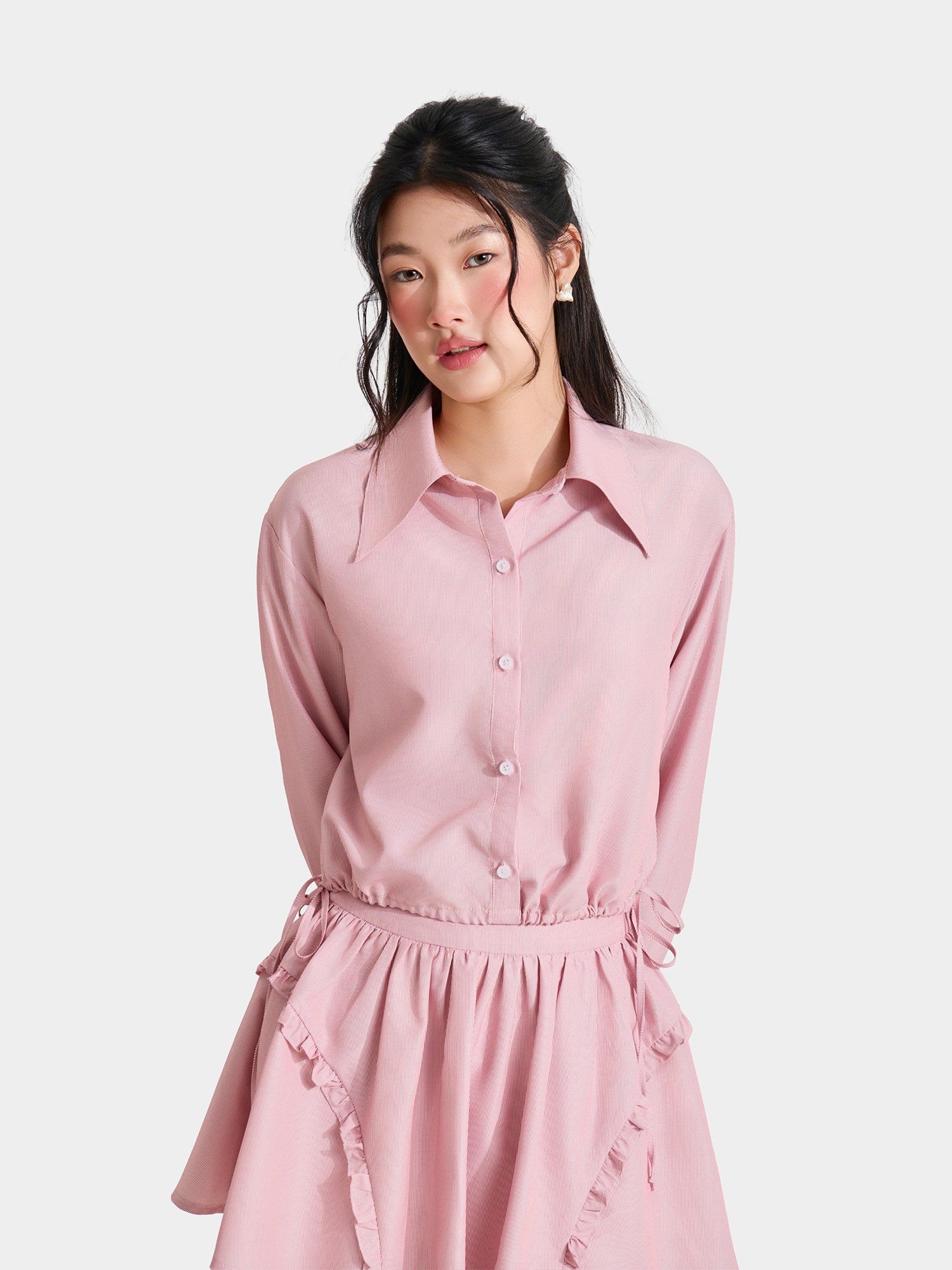  Áo sơ mi dài tay lai rút 