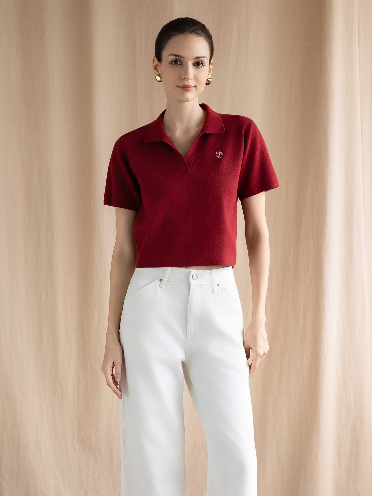  Áo cổ V dệt kim 