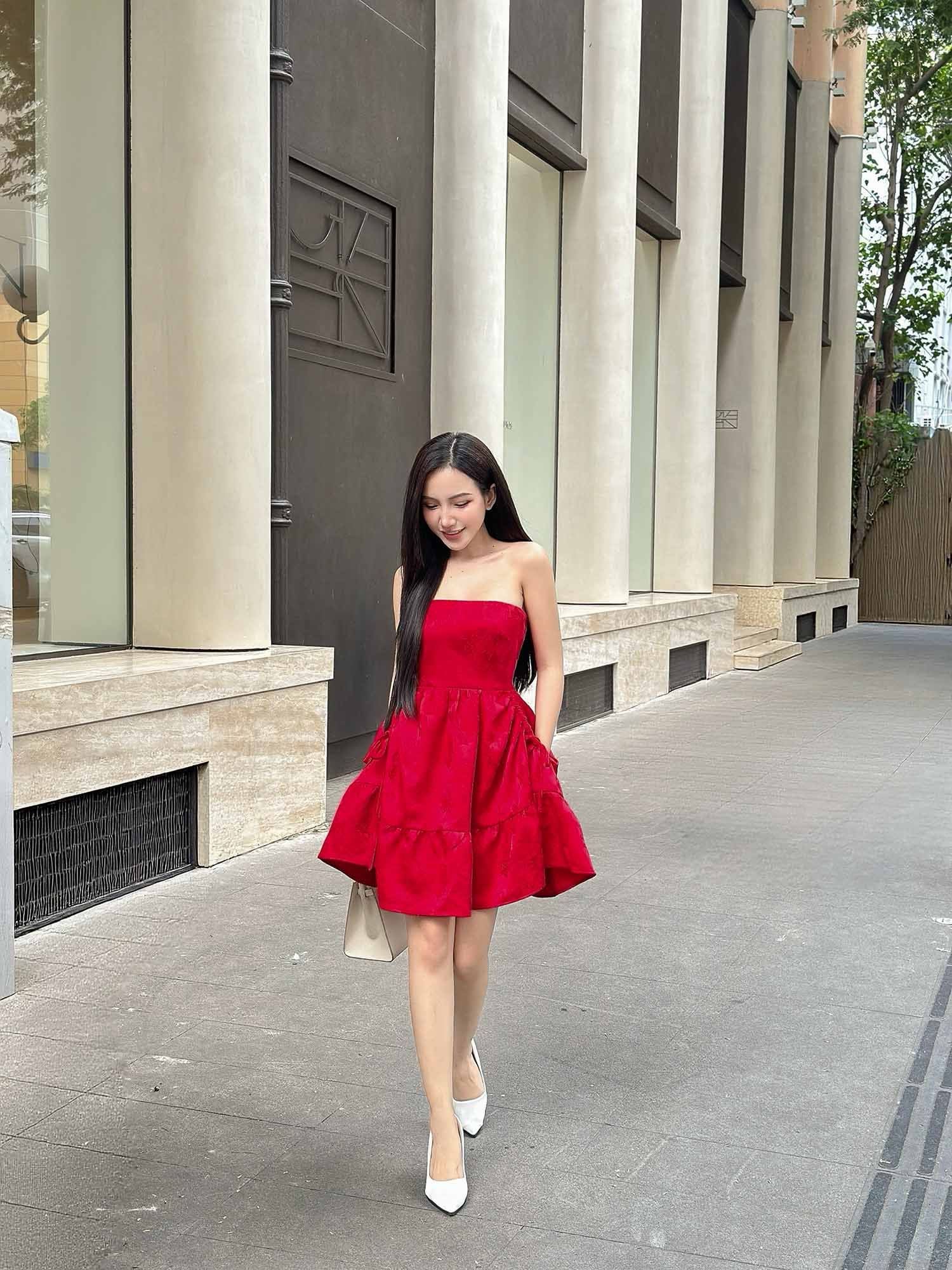  Đầm mini cúp ngực babydoll 