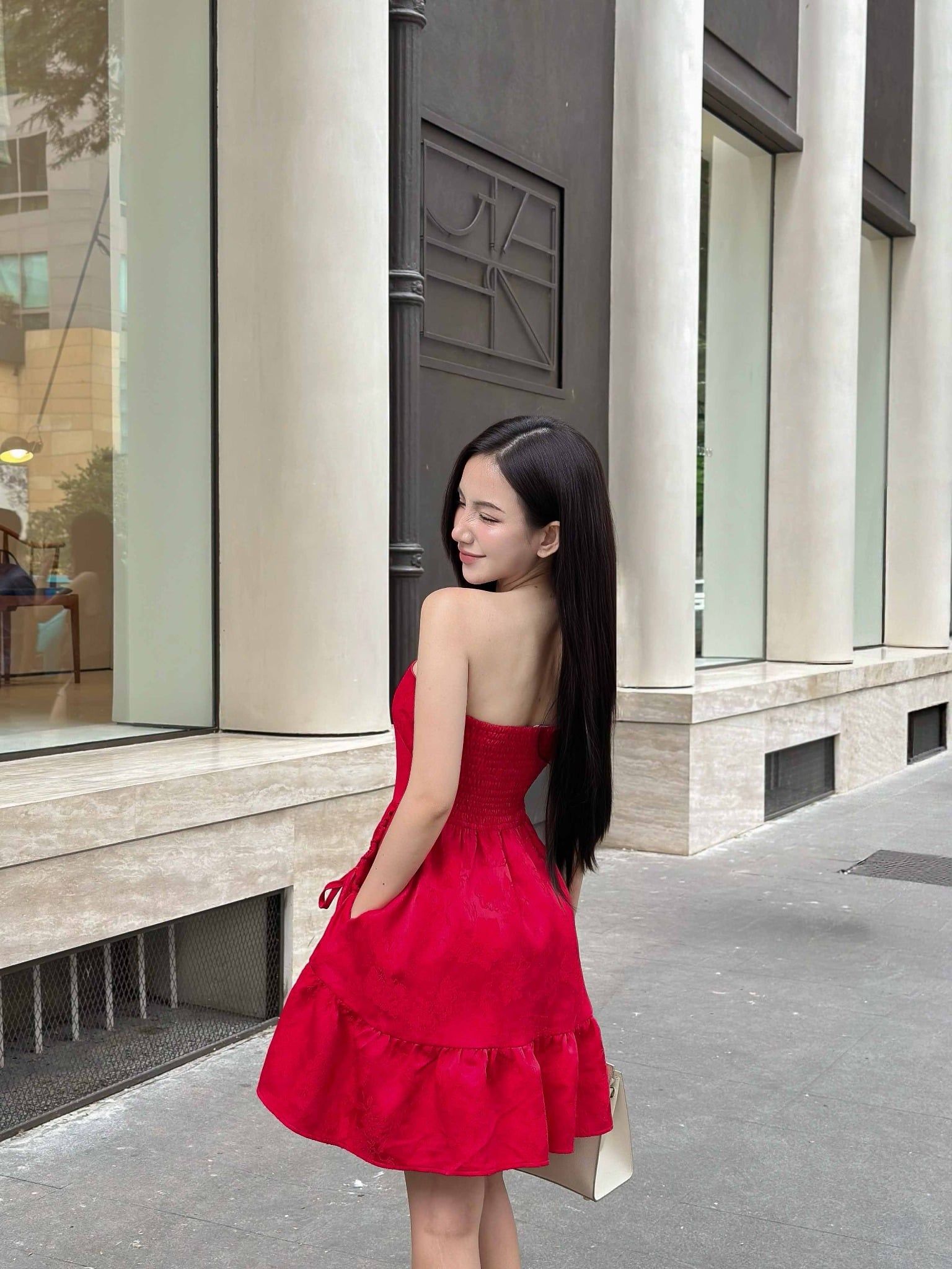  Đầm mini cúp ngực babydoll 