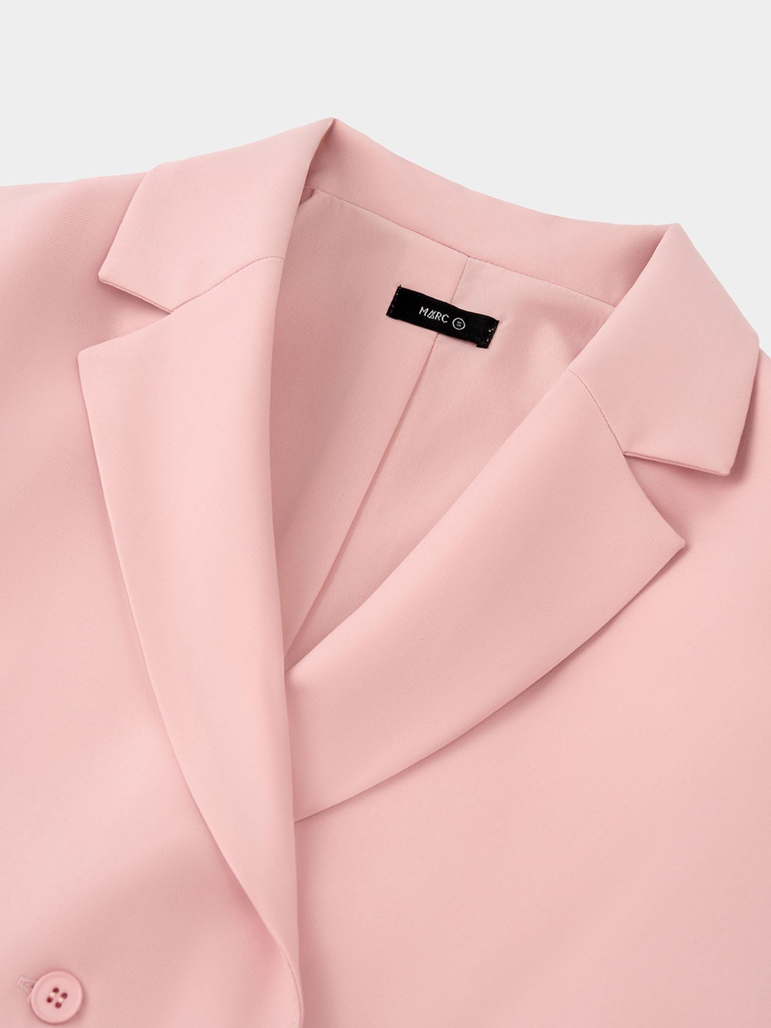  Áo blazer dáng crop tay ngắn cài nút 