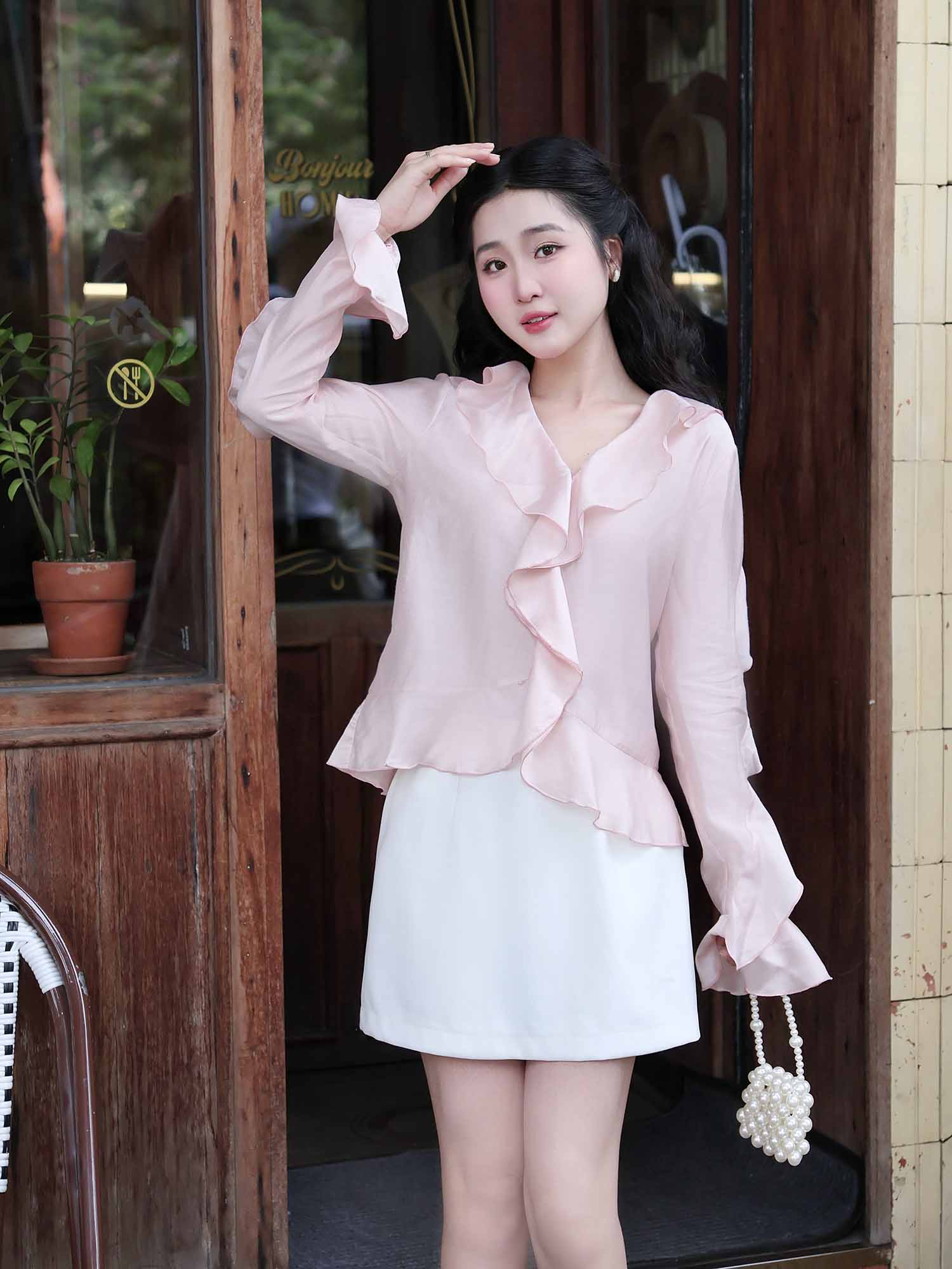 Áo kiểu phối bèo