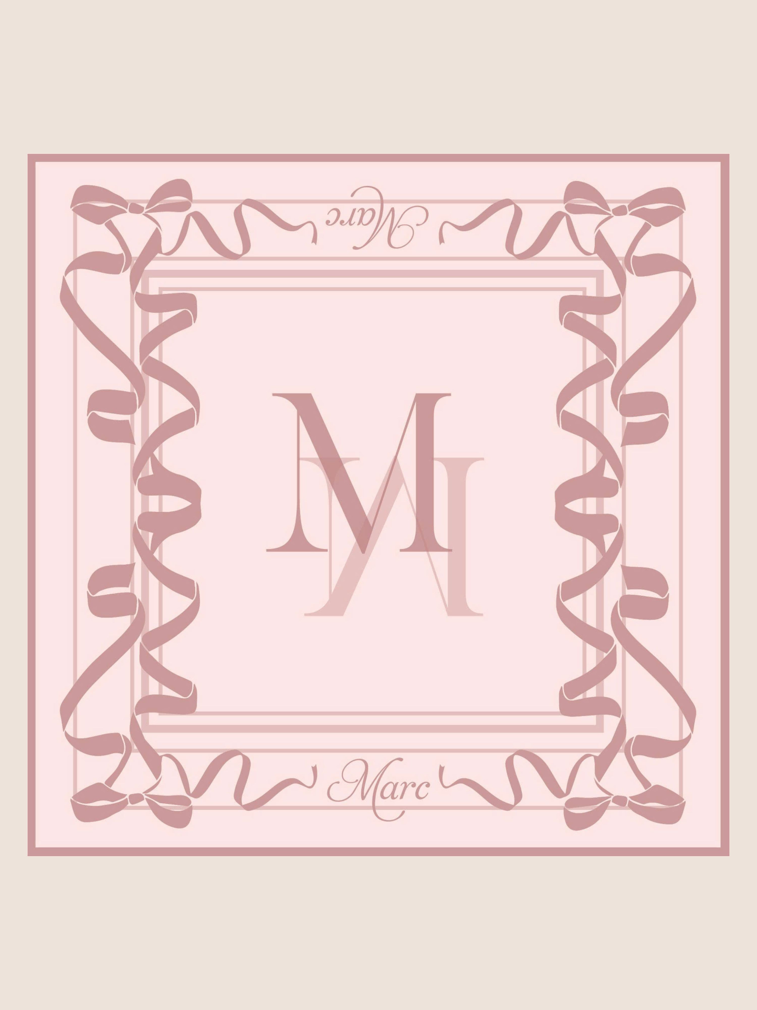 Khăn lụa cao cấp Marc Monogram