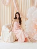  Đầm ren midi 4 tầng phối lụa 
