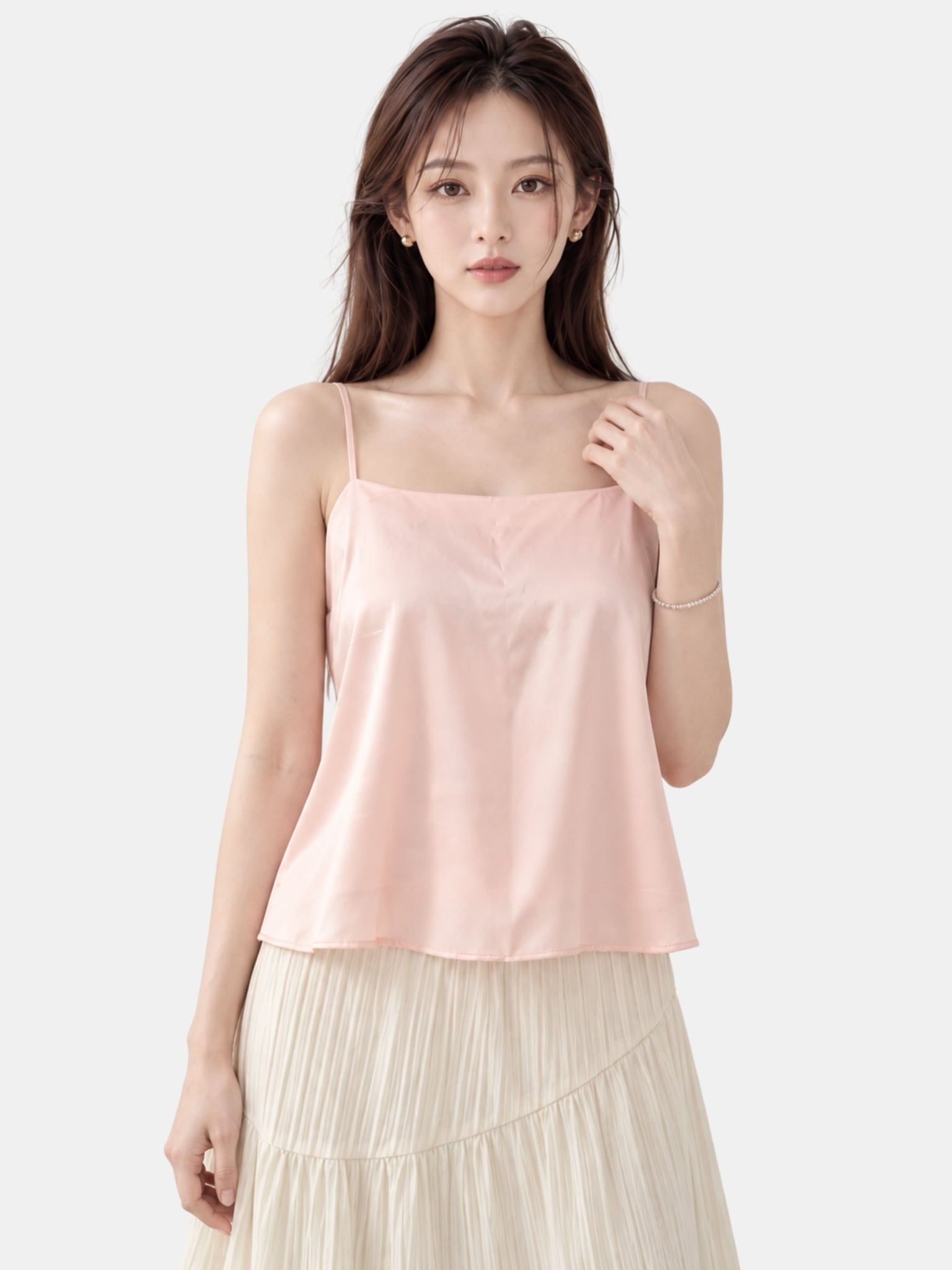  Áo 2 dây lụa dáng suông 