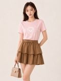  Áo thun basic hình in cách điệu 