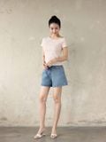  Áo thun sọc viền cổ 