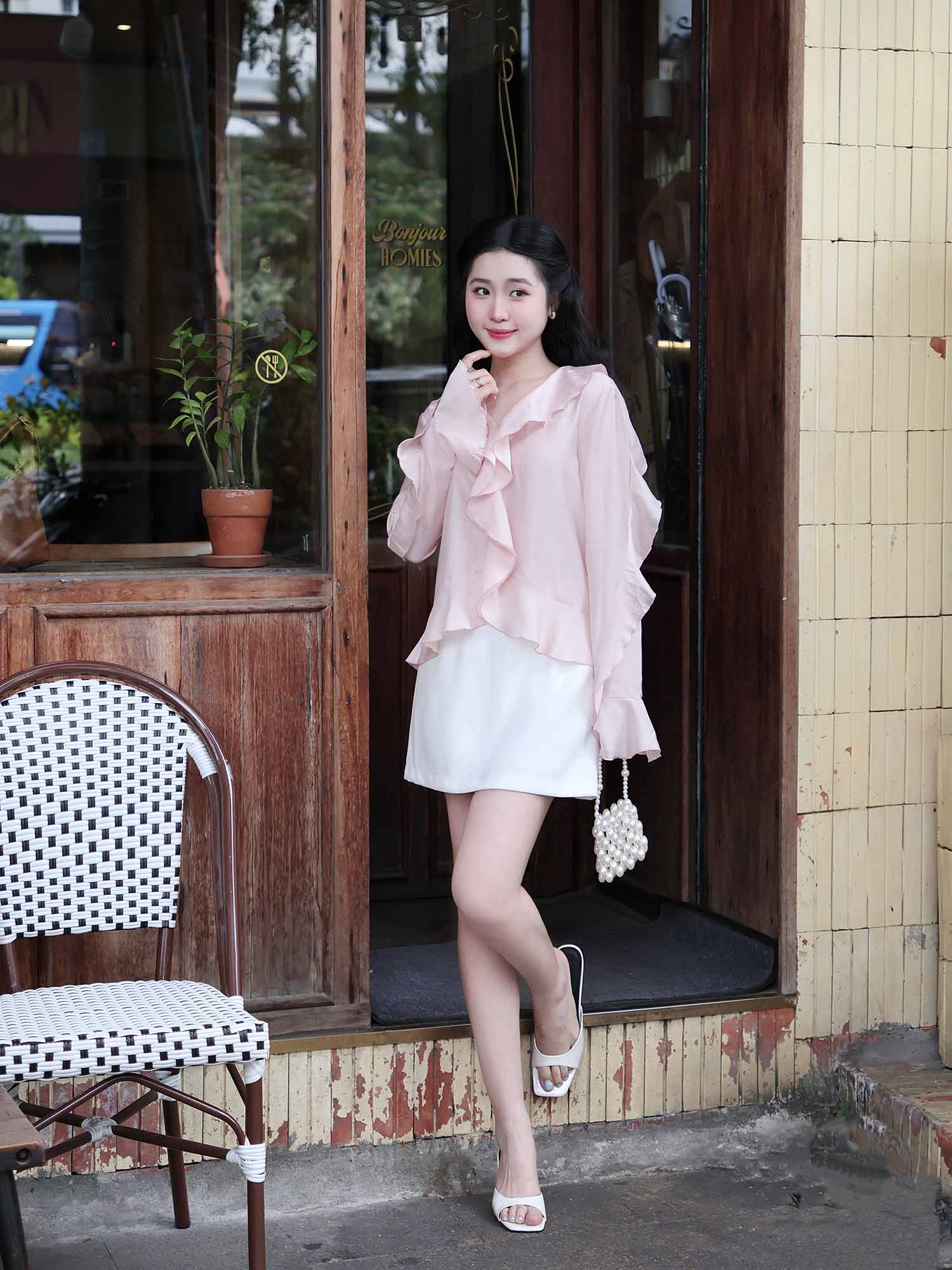 Áo kiểu phối bèo