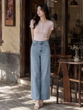  Áo thun cổ tròn gài nút 