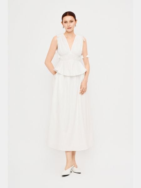  Áo sát nách cổ tim nhún eo rút dây vai 