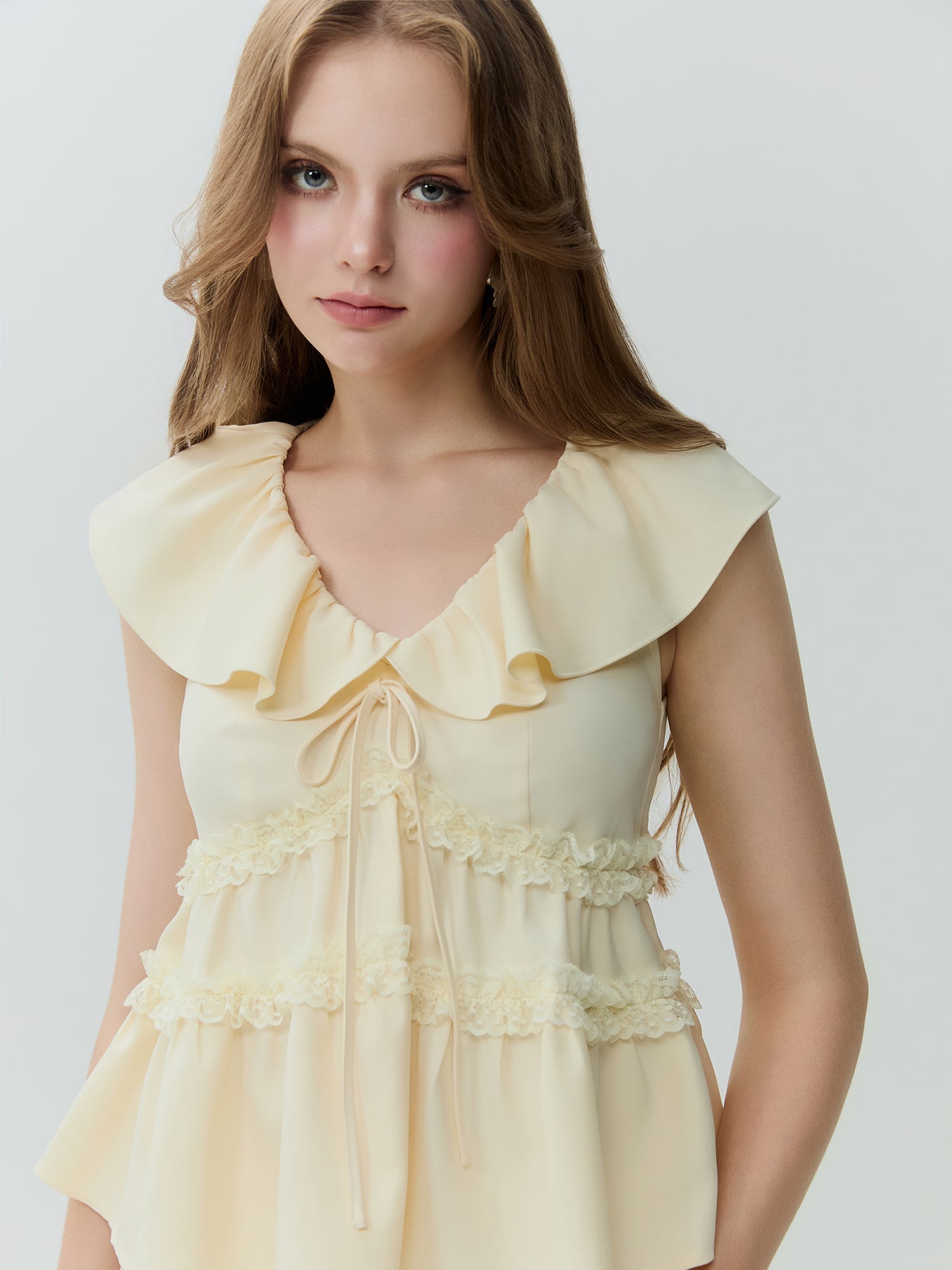 Quần short xếp ly hộp thân trước