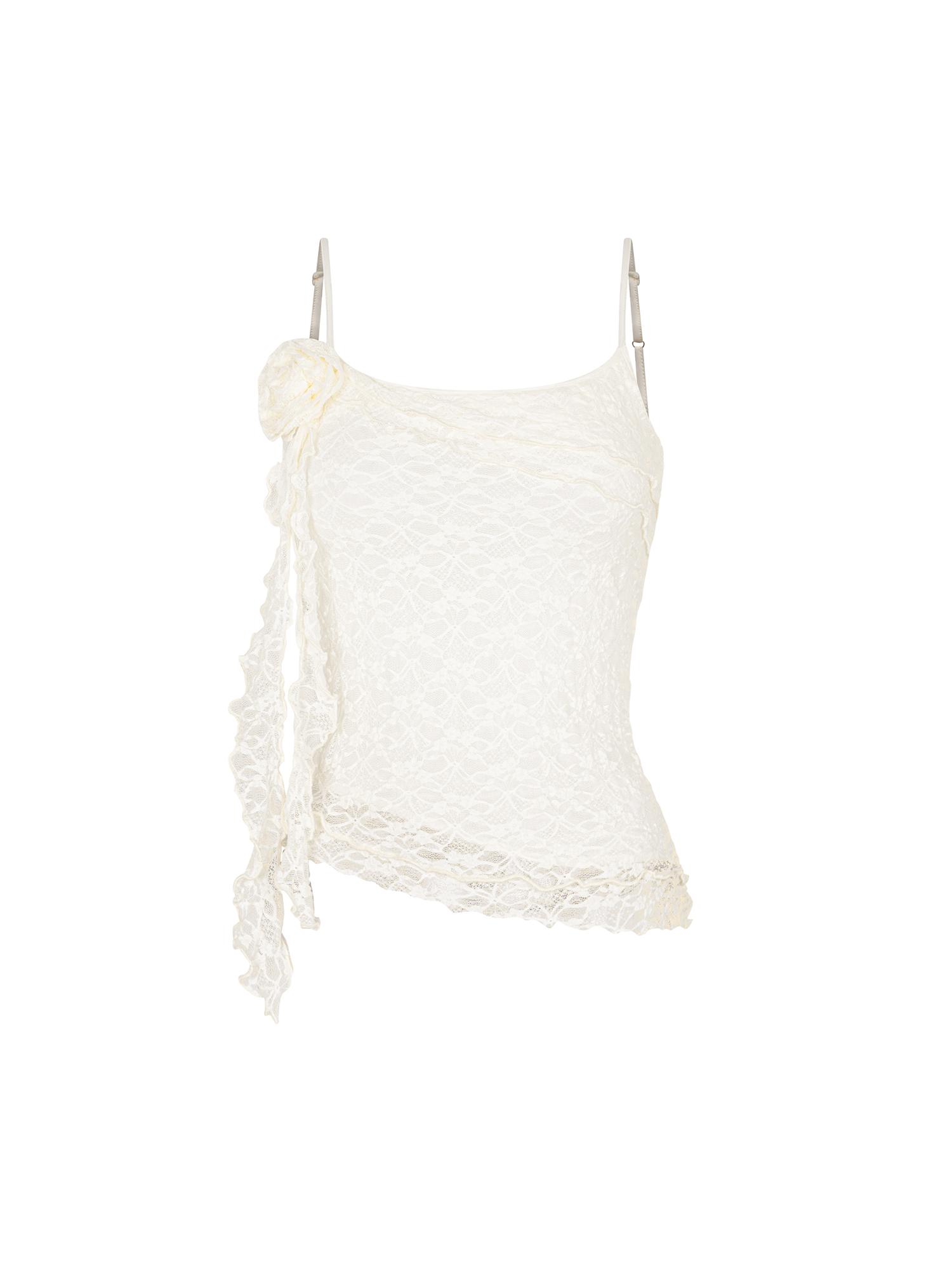 Áo 2 dây vạt chéo đính hoa tua rua