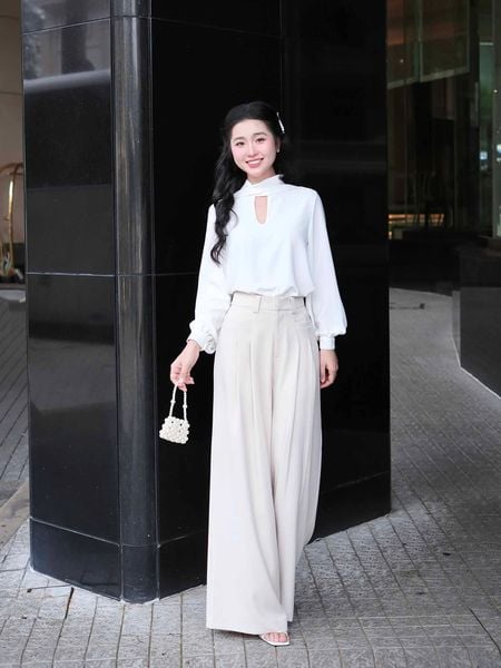  Quần tây dài ống suông 