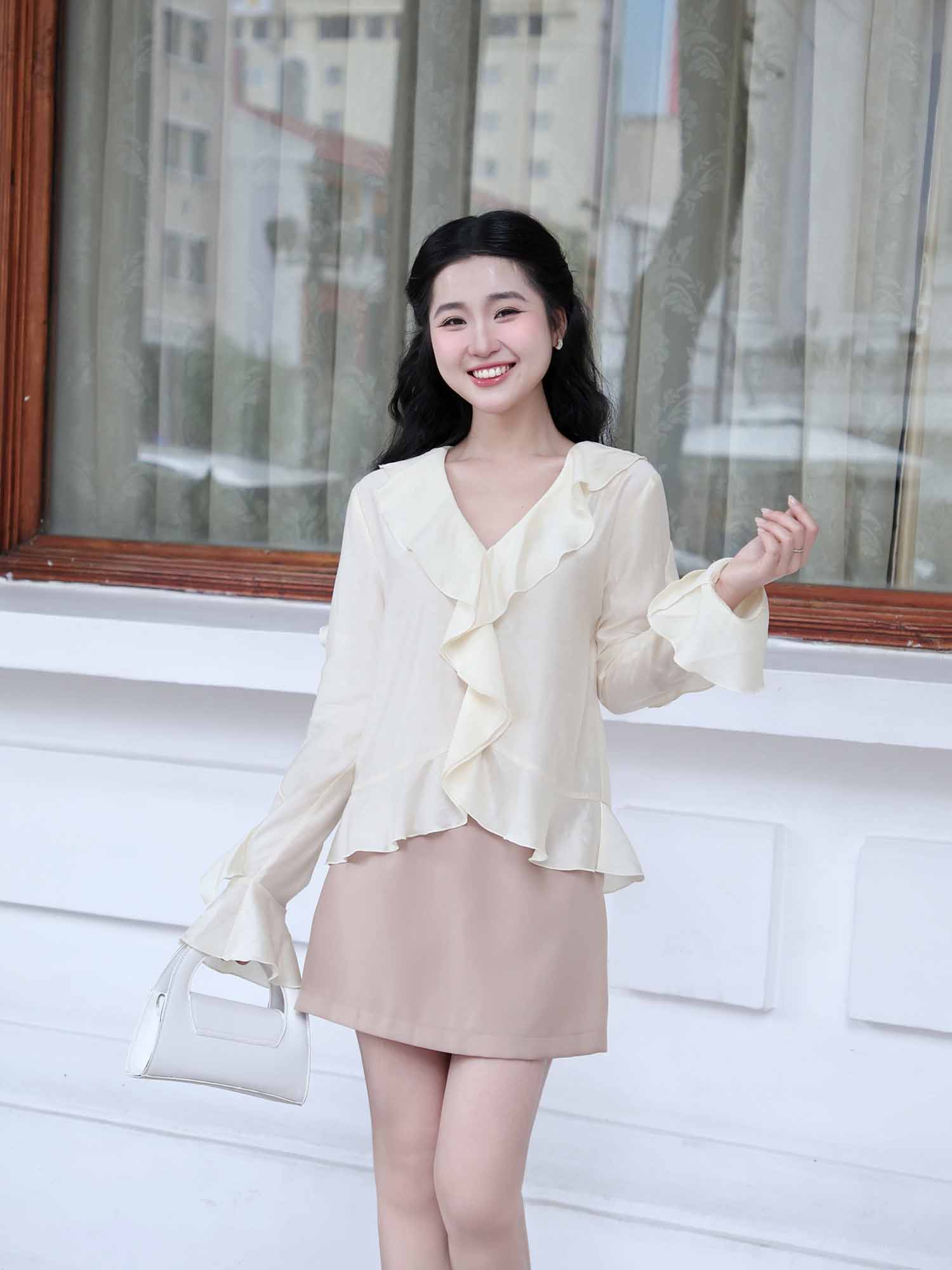 Áo kiểu phối bèo