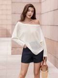  Áo lưới oversize cổ thuyền 