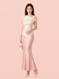  Áo draping xếp ly vai và eo 