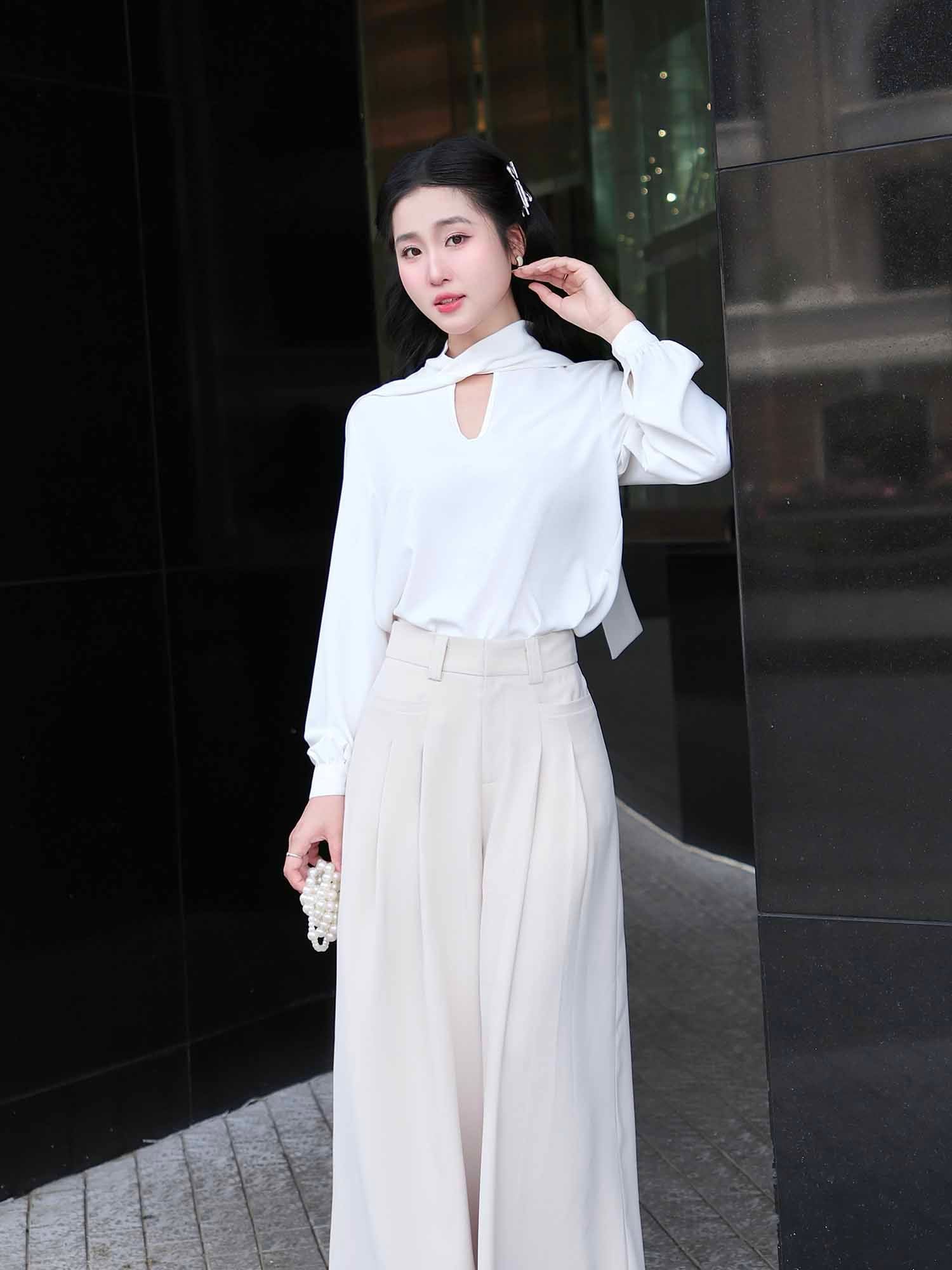  Quần tây dài ống suông 