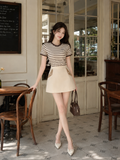  Váy mini túi xéo phối màu 