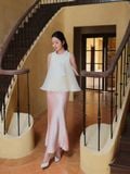  Áo kiểu voan cổ phối nơ 