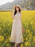  Chân váy maxi xoè 3 tầng 