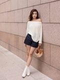  Áo lưới oversize cổ thuyền 