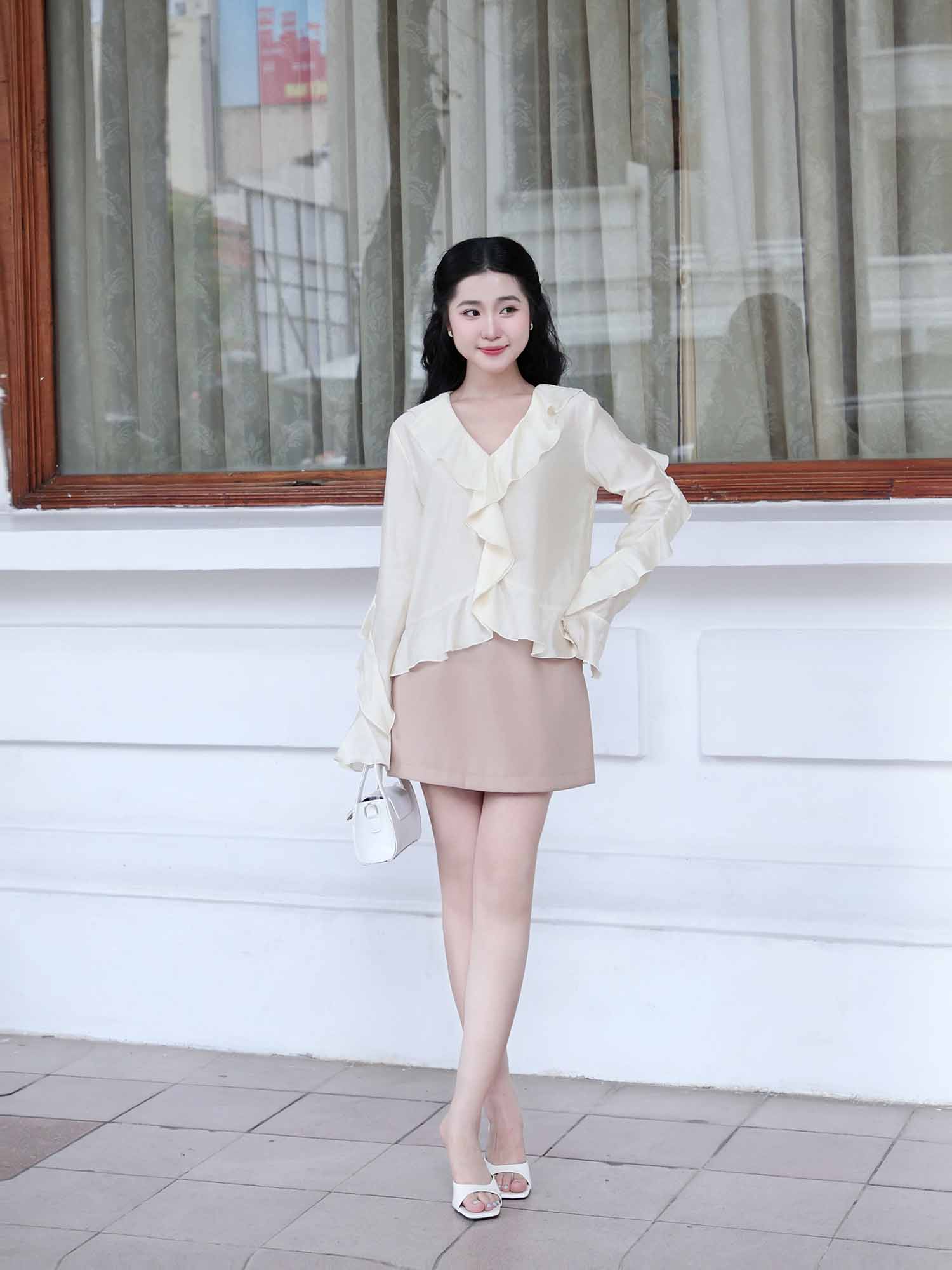 Áo kiểu phối bèo