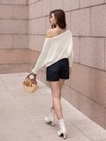  Áo lưới oversize cổ thuyền 
