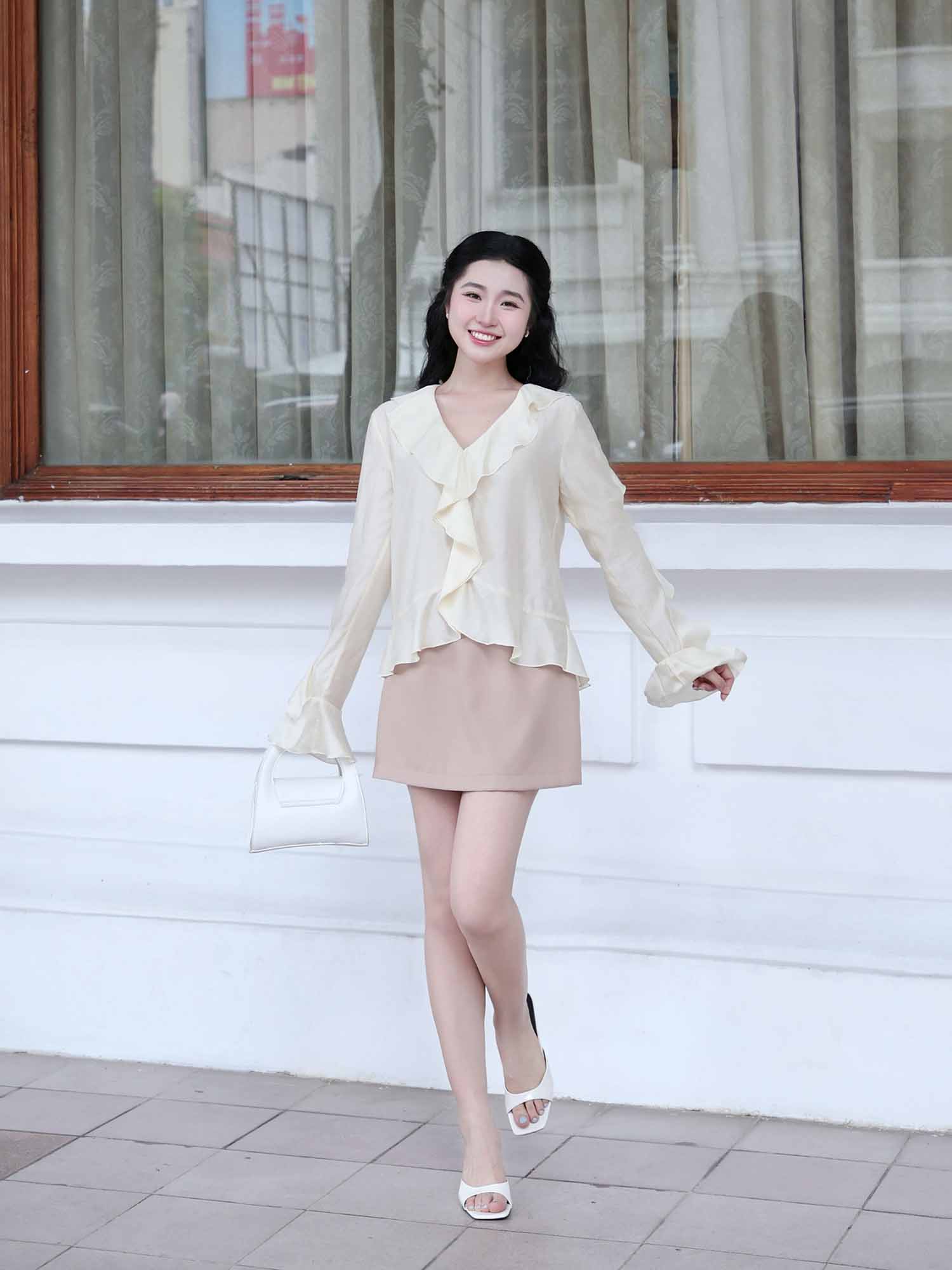 Áo kiểu phối bèo