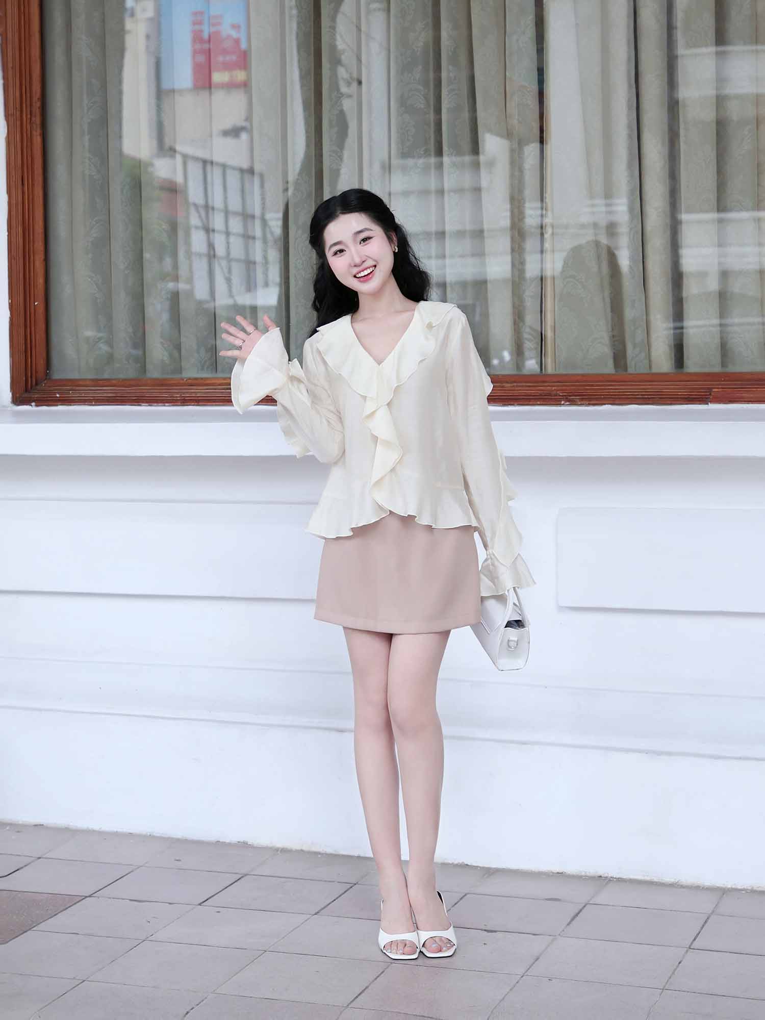 Áo kiểu phối bèo