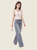  Áo tanktop phối viền ren và nơ 