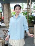  Áo sơ mi cơ bản form rộng 