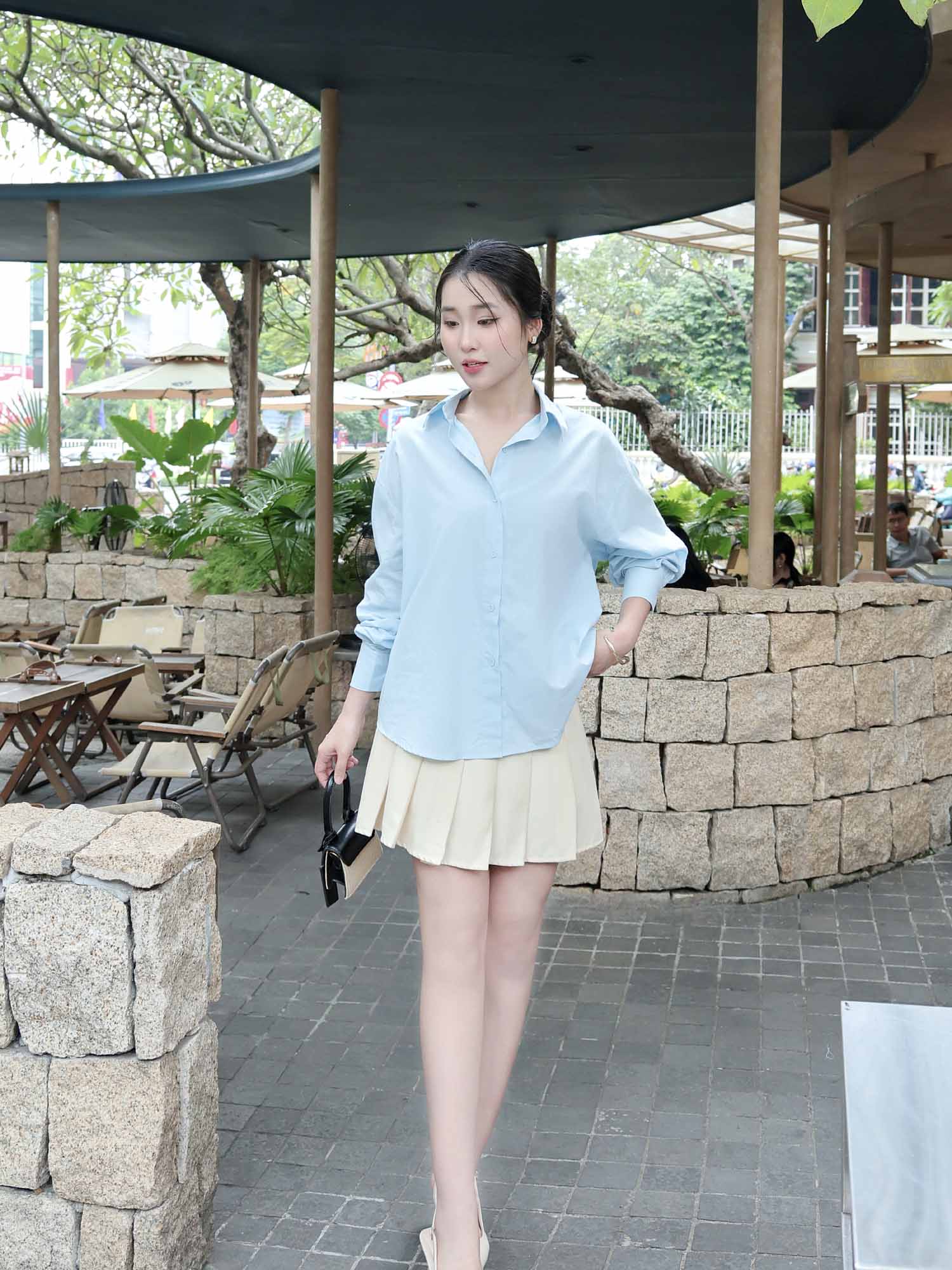 Áo sơ mi cơ bản form rộng