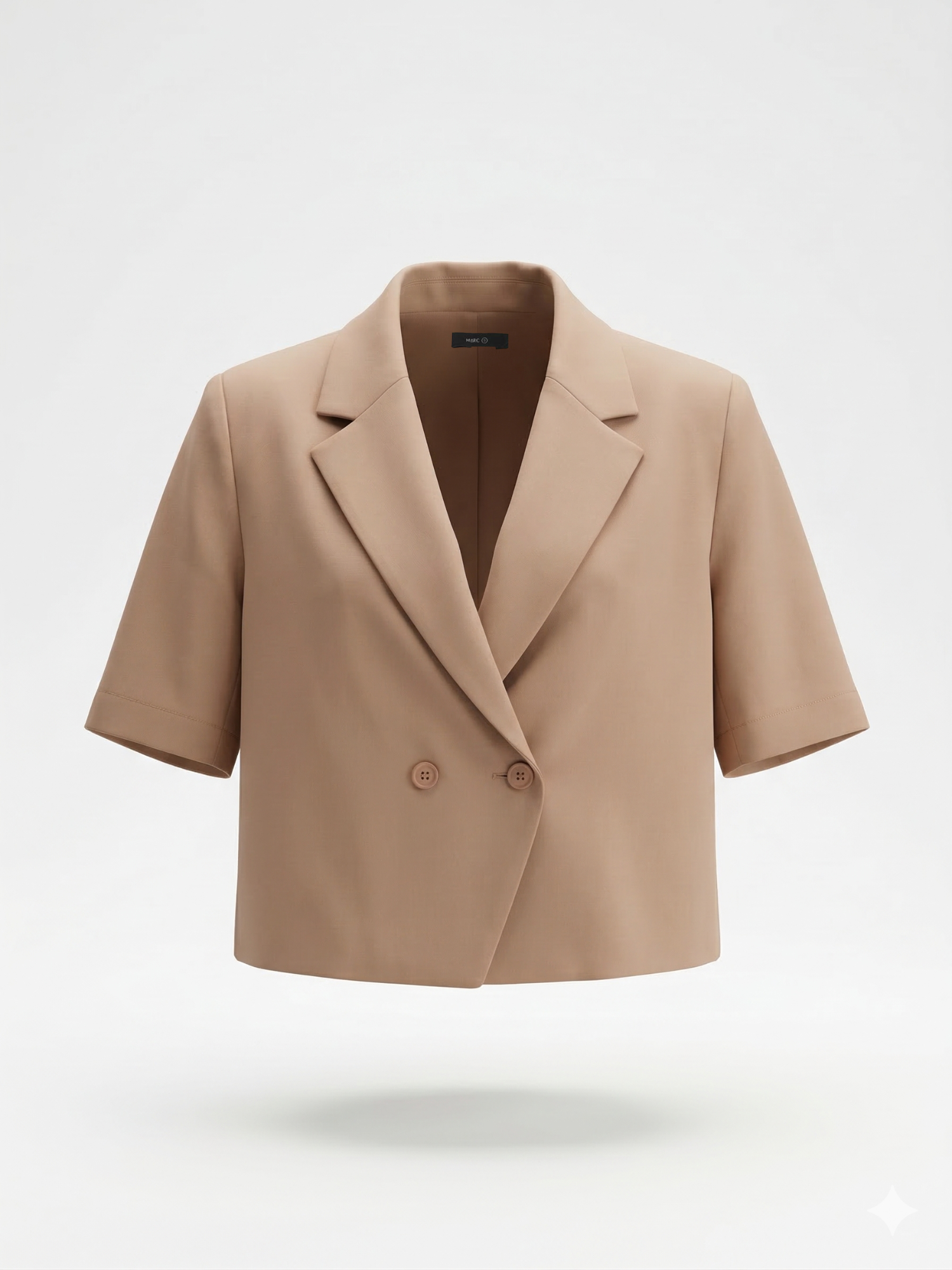 Áo blazer dáng crop tay ngắn cài nút