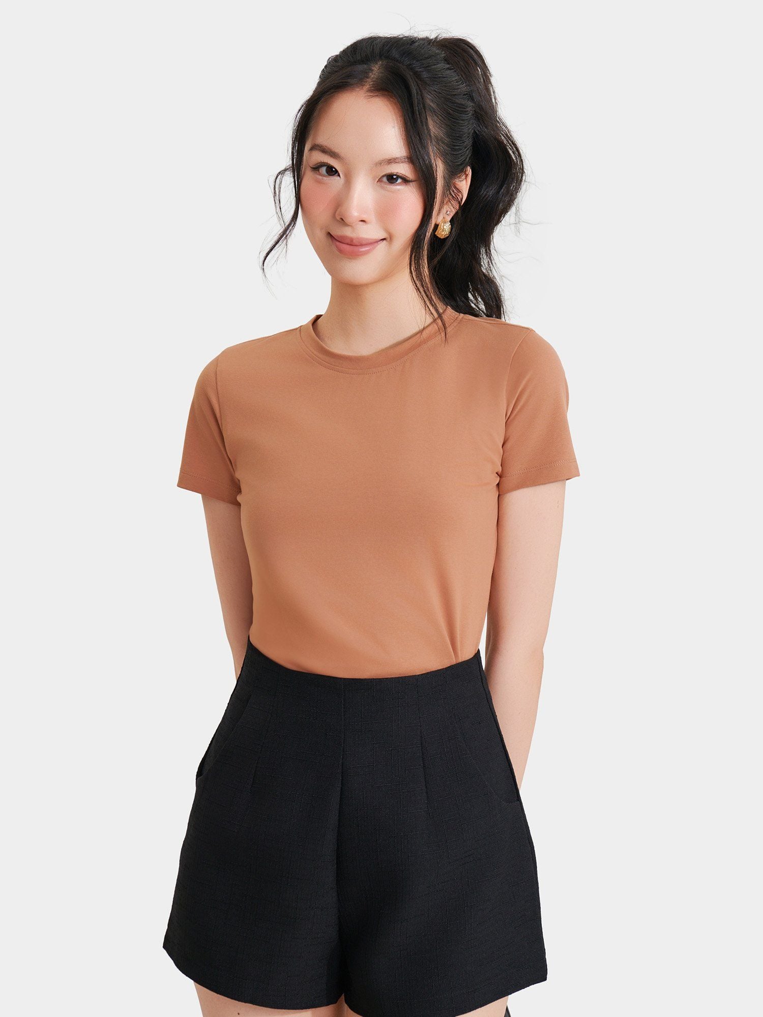  Áo thun 4 chiều form basic tay ngắn 