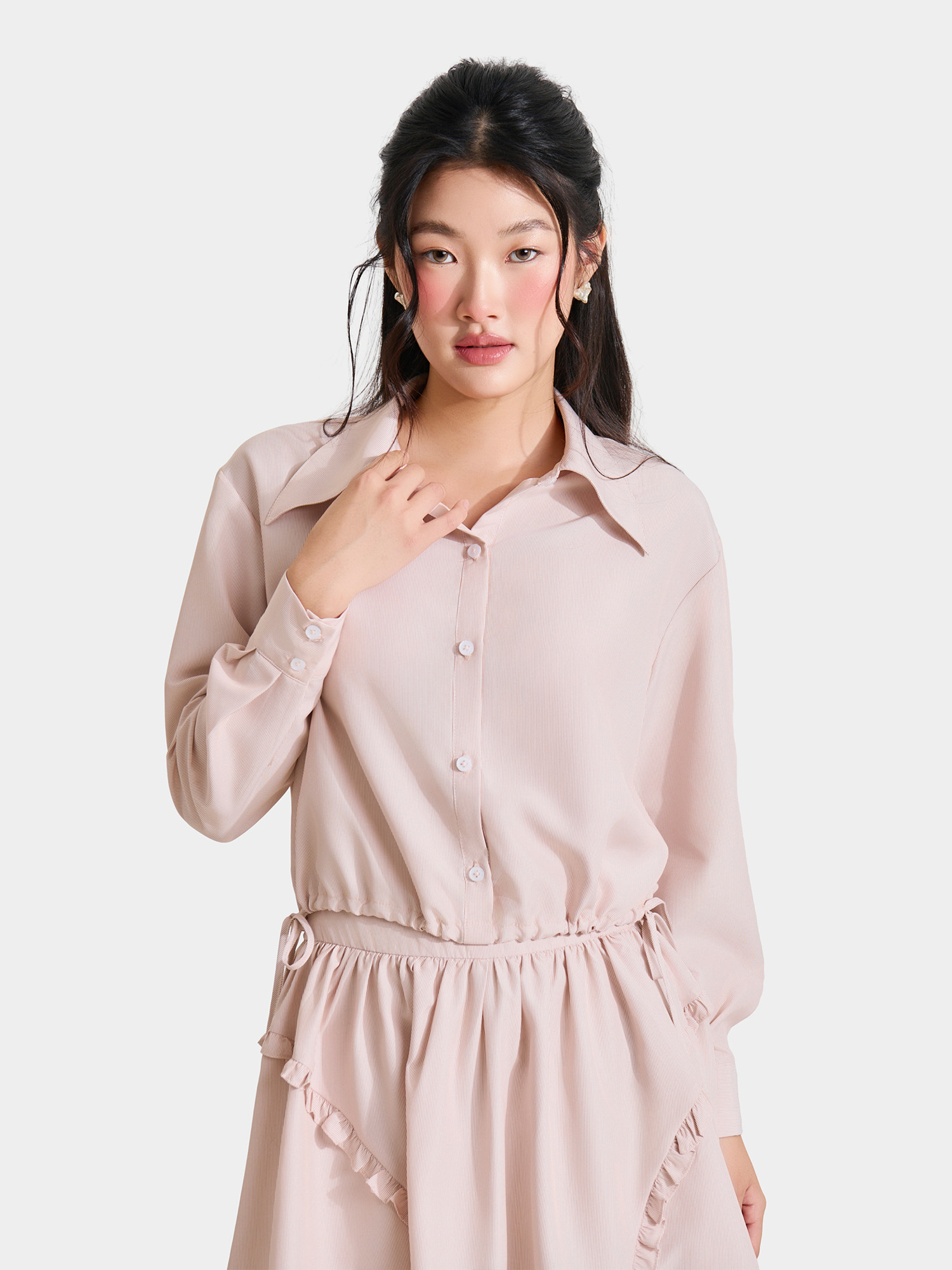 Áo sơ mi dài tay lai rút