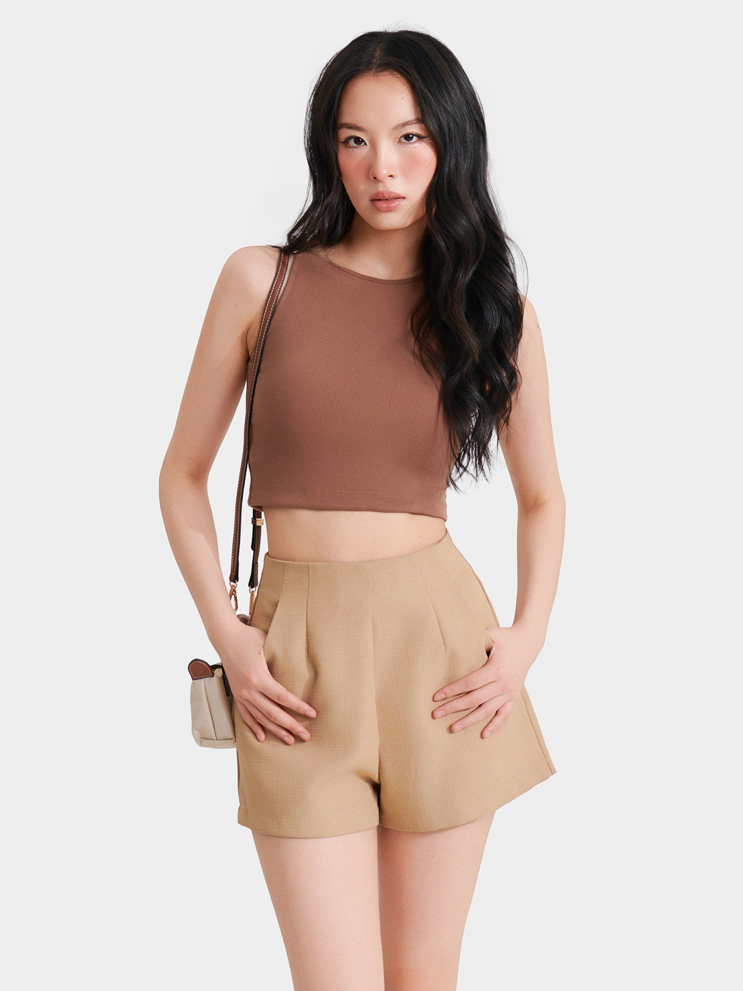  Áo thun crop 3 lỗ cổ thuyền 