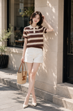  Áo polo sọc dệt kim 