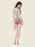  Quần short denim lưng rời 